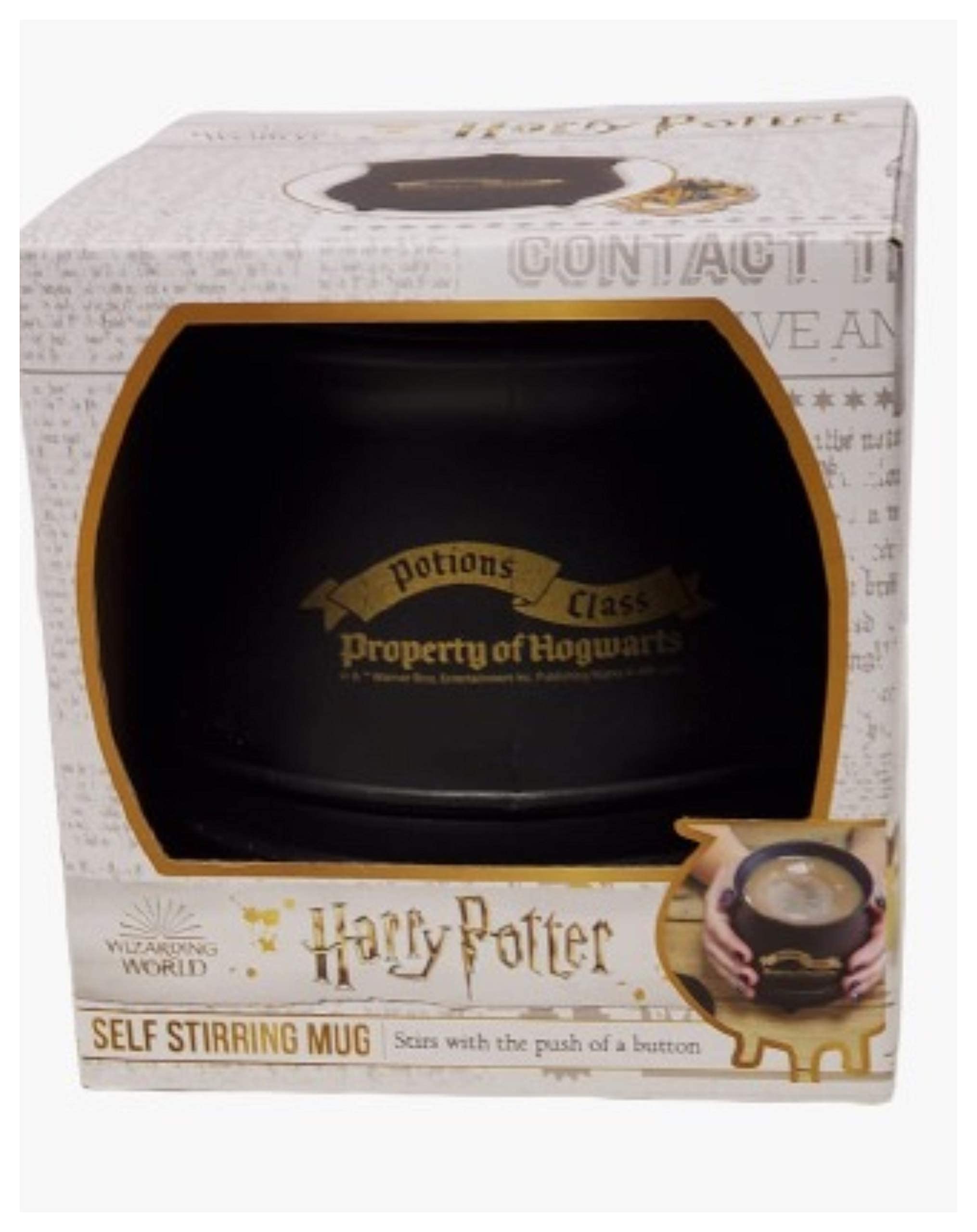 Harry Potter Blue Sky Designs SELF Stirring Cauldron Mug, Black, 62581