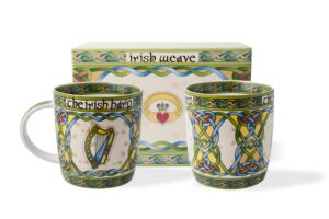 royal tara irish harp mug set of two with matching irish box, capacity is 370ml/12.5fl oz