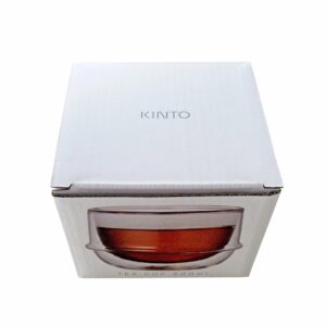 Double-Walled Kinto KRONOS Tea Glass - Maintains Temperature - Prevents Condensation - Set of 2-200 ml (6.75 fl. oz.) each