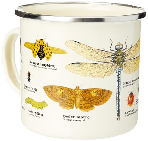 Gift Republic Insects Enamel Mug, 1 Count (Pack of 1), Multicolor,500 ml