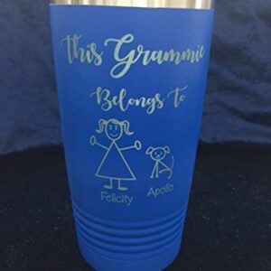 Custom Personalized This Grandma Belongs to Tumbler with Clear lid Travel Mug Coffee Mug Thumbler for Grandma Nana Papa