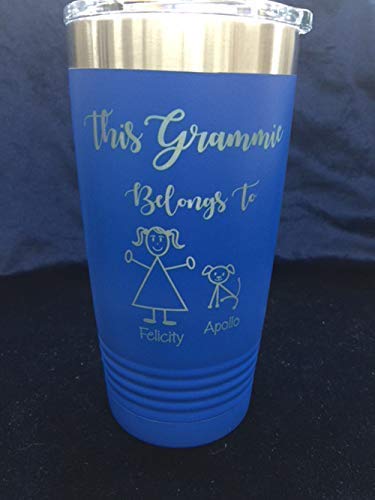 Custom Personalized This Grandma Belongs to Tumbler with Clear lid Travel Mug Coffee Mug Thumbler for Grandma Nana Papa