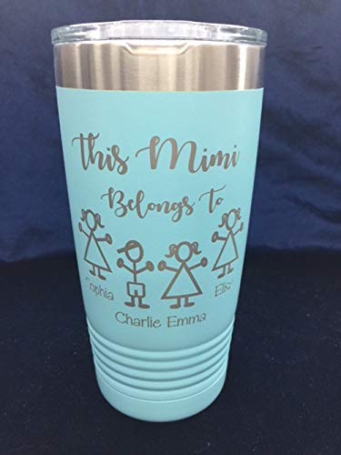 Custom Personalized This Grandma Belongs to Tumbler with Clear lid Travel Mug Coffee Mug Thumbler for Grandma Nana Papa