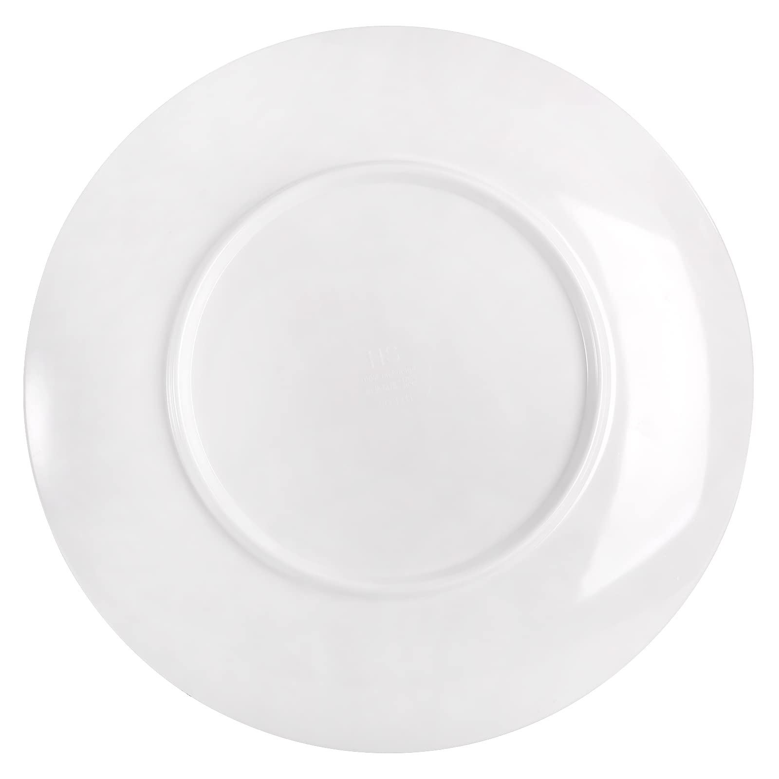 Peohud 6 Pack Melamine Dinner Plates, 11 Inches White Melamine Plates, Flat Bottom Dinnerware Dishes for Everyday Use, Break-resistant