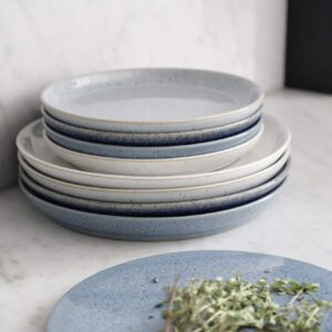 Denby Studio Blue 4 Piece Small Plate Set, 17.5 centimeters