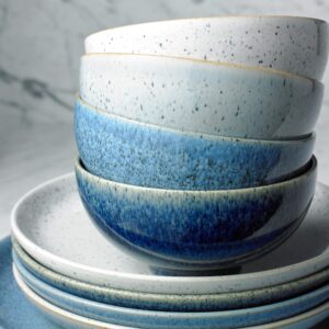 Denby Studio Blue 4 Piece Small Plate Set, 17.5 centimeters