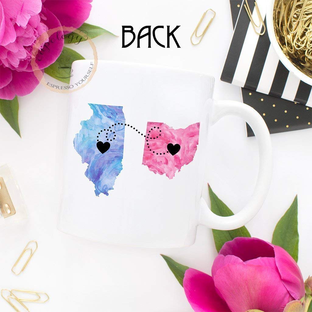 Grandma Quote Long Distance Mug, States and Countries, Personalize the Name On the Quote, 11oz or 15 oz