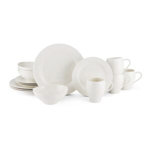 mikasa swirl white 16 piece dinnerware set, service for 4