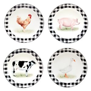 Certified International Farm 16 Piece Dinnerware Set, Service for 4, Multicolored