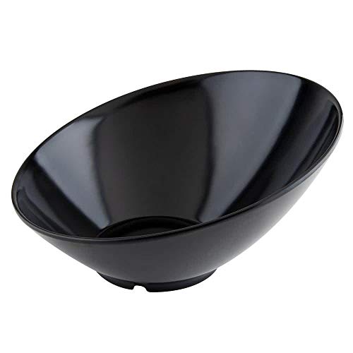 G.E.T. B-792-BK Angled Cascading Serving Bowl for Salads, Rice and Dessert, 24 Ounce / 9.25", Black