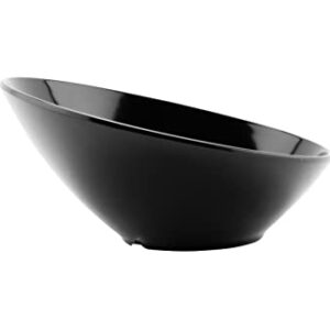 G.E.T. B-792-BK Angled Cascading Serving Bowl for Salads, Rice and Dessert, 24 Ounce / 9.25", Black