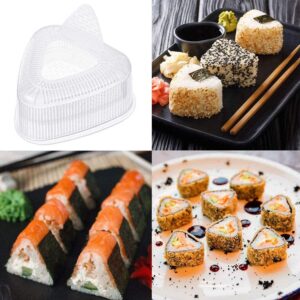 JINYONGXING Triangle Sushi Mold Onigiri Maker Bento Press Mold Diy Tool Triangle Rice Ball Sushi Make MoldKitchen Accessories(6 Pcs)