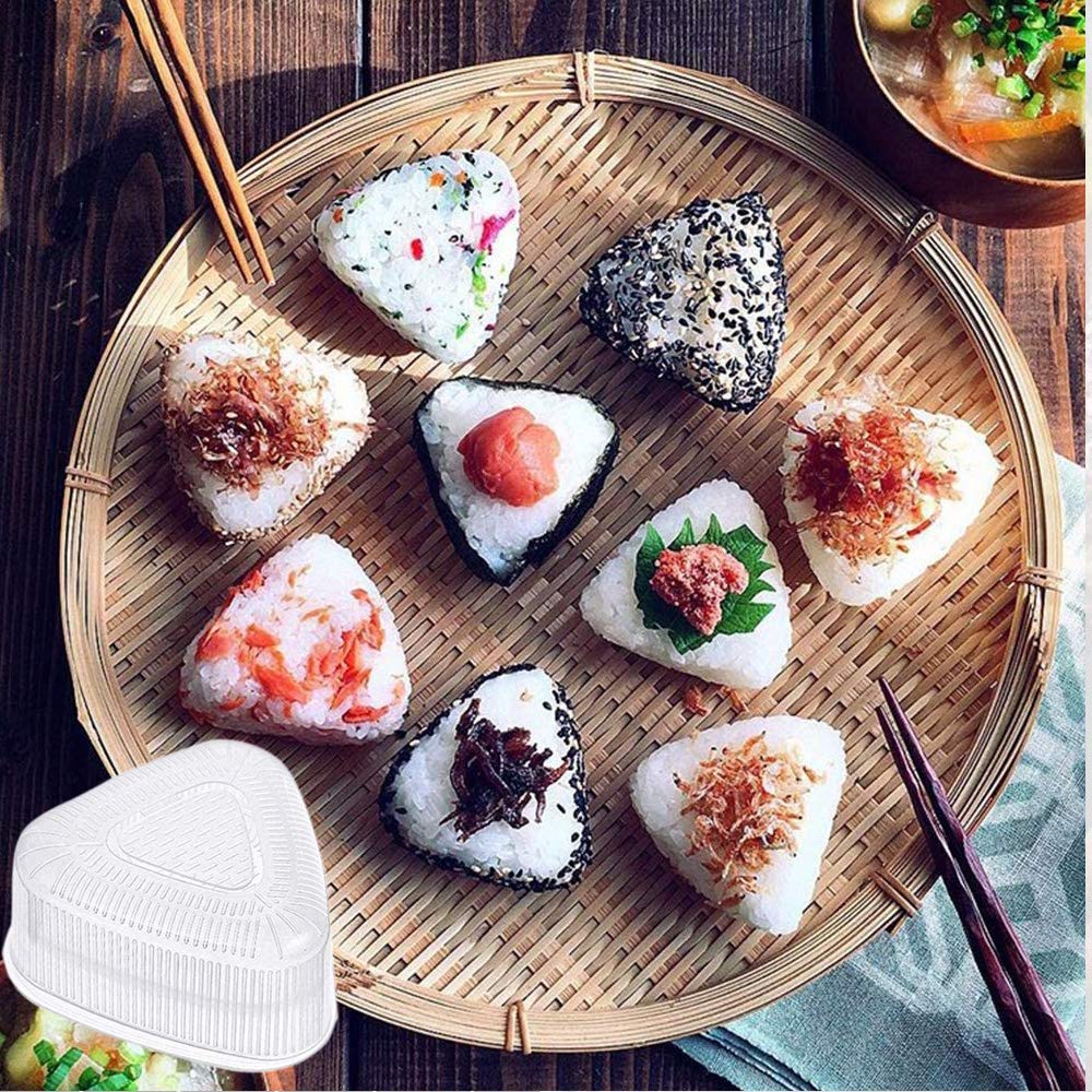 JINYONGXING Triangle Sushi Mold Onigiri Maker Bento Press Mold Diy Tool Triangle Rice Ball Sushi Make MoldKitchen Accessories(6 Pcs)