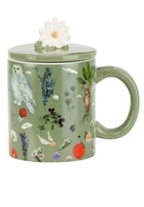 silver buffalo harry potter fantasy floral 18oz. ceramic mug standard