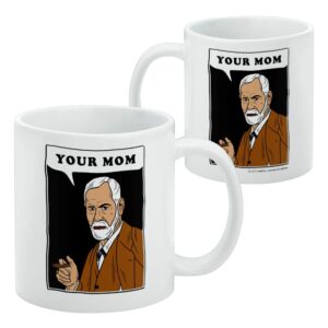 GRAPHICS & MORE Your Mom Sigmund Freud Funny Humor Ceramic Coffee Mug, Novelty Gift Mugs for Coffee, Tea and Hot Drinks, 11oz, White