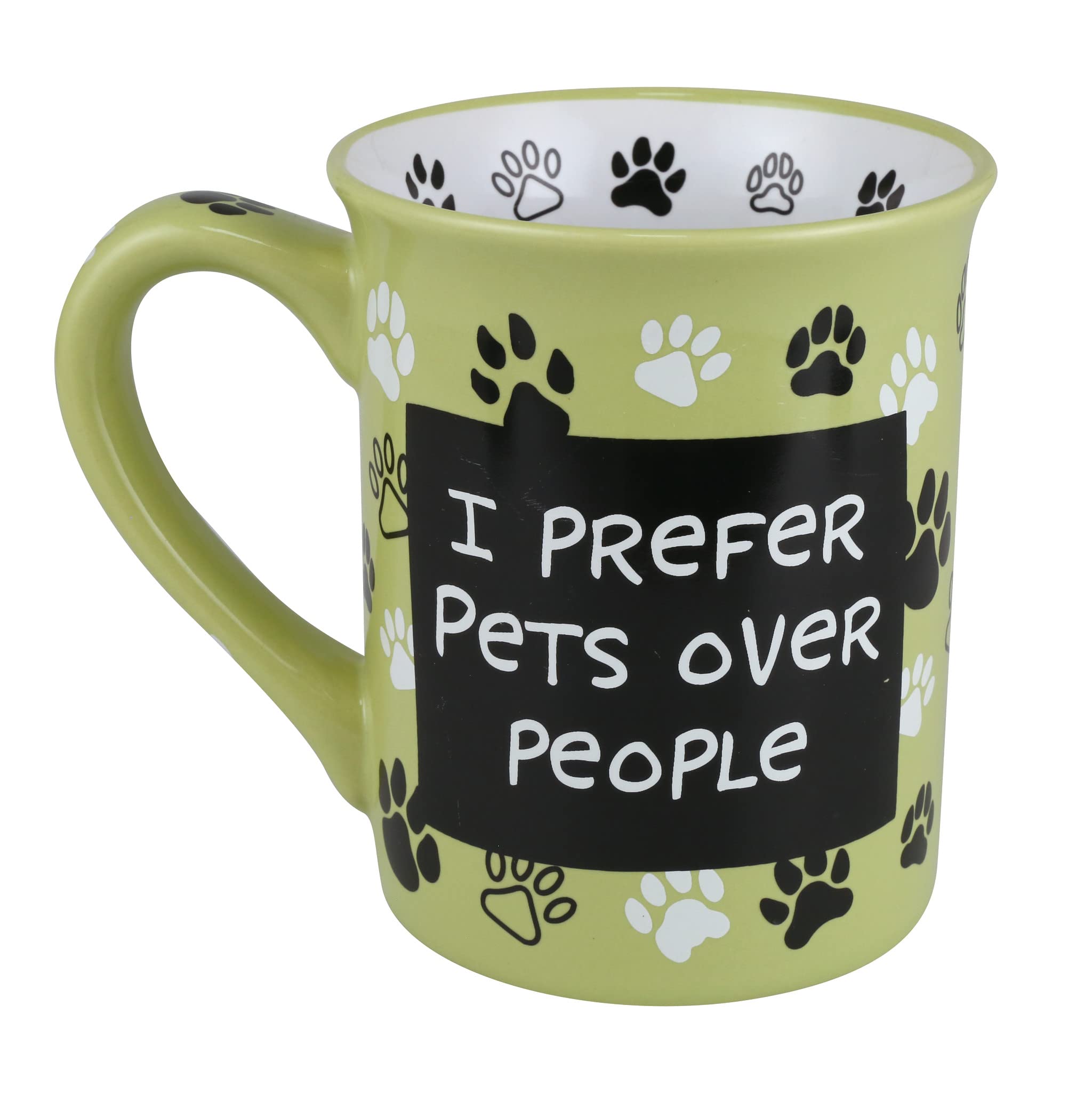 Enesco Our Name is Mud Leader of The Pack Pets Over People Coffee Mug, 16 Ounce, Multicolor