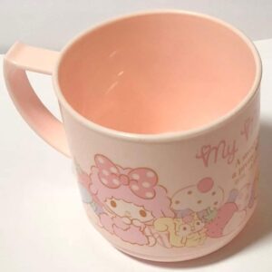 Sanrio My Melody Hand Cups Polypropylene 7.2 × 7 × 9.8 cm 240ml Dinnerware Drinkware Saucers Kitchen (Sweets)