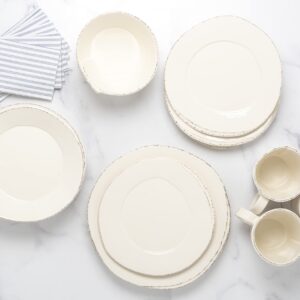 Vietri Lastra Linen 4-Pc Place Setting, Dinnerware Set - Cereal/Pasta Bowls, Salad/Dinner Plates