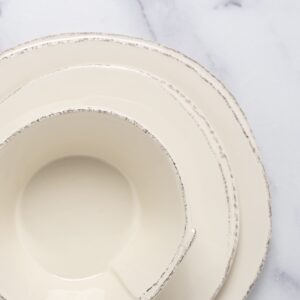 Vietri Lastra Linen 4-Pc Place Setting, Dinnerware Set - Cereal/Pasta Bowls, Salad/Dinner Plates