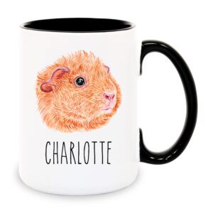 Customized Name Coffee Mug - Personalized Gift for Pet Owner - Custom Pet Memorial Tea Cup (Guinea Pig)