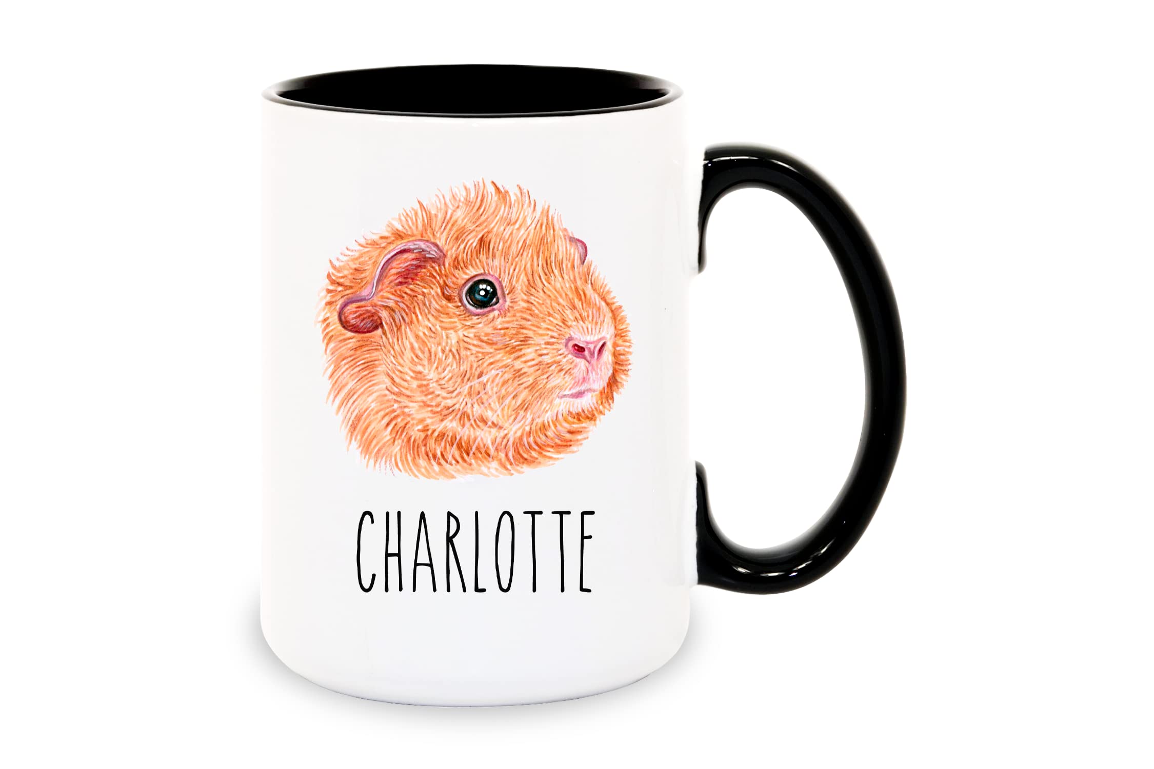 Customized Name Coffee Mug - Personalized Gift for Pet Owner - Custom Pet Memorial Tea Cup (Guinea Pig)