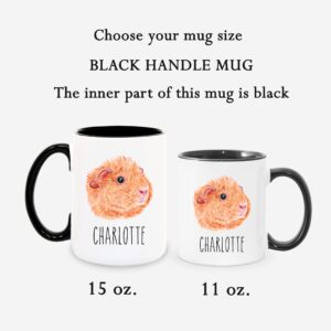 Customized Name Coffee Mug - Personalized Gift for Pet Owner - Custom Pet Memorial Tea Cup (Guinea Pig)