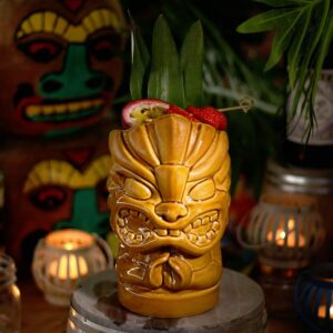 SuproBarware Tiki Mug Cocktail Mug - 28oz Ceramic Tiki Glasses for Cocktail Hawaiian Party