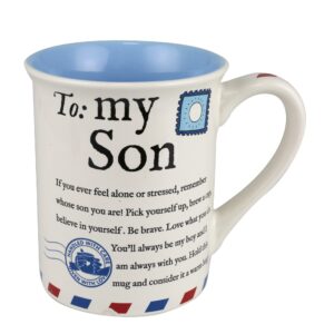 enesco our name is mud to my son 16 oz mug, 4.53 inches