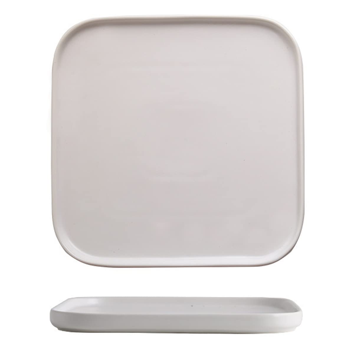 AIYoo Porcelain Dinner Plates White 6 Inch Square Ceramic Dinner Plates Set of 2 Dessert Salad Plates for Kitchen Restaurant Serving Dishes Dinner Plate