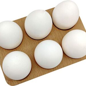 5MoonSun5's Handmade 6 Egg Tray - Wooden Egg Holder Usable in Kitchen Refrigerator, Counter top – Store and Display Chicken Eggs, Easy to Clean A great gift for your love ones..