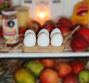 5MoonSun5's Handmade 6 Egg Tray - Wooden Egg Holder Usable in Kitchen Refrigerator, Counter top – Store and Display Chicken Eggs, Easy to Clean A great gift for your love ones..