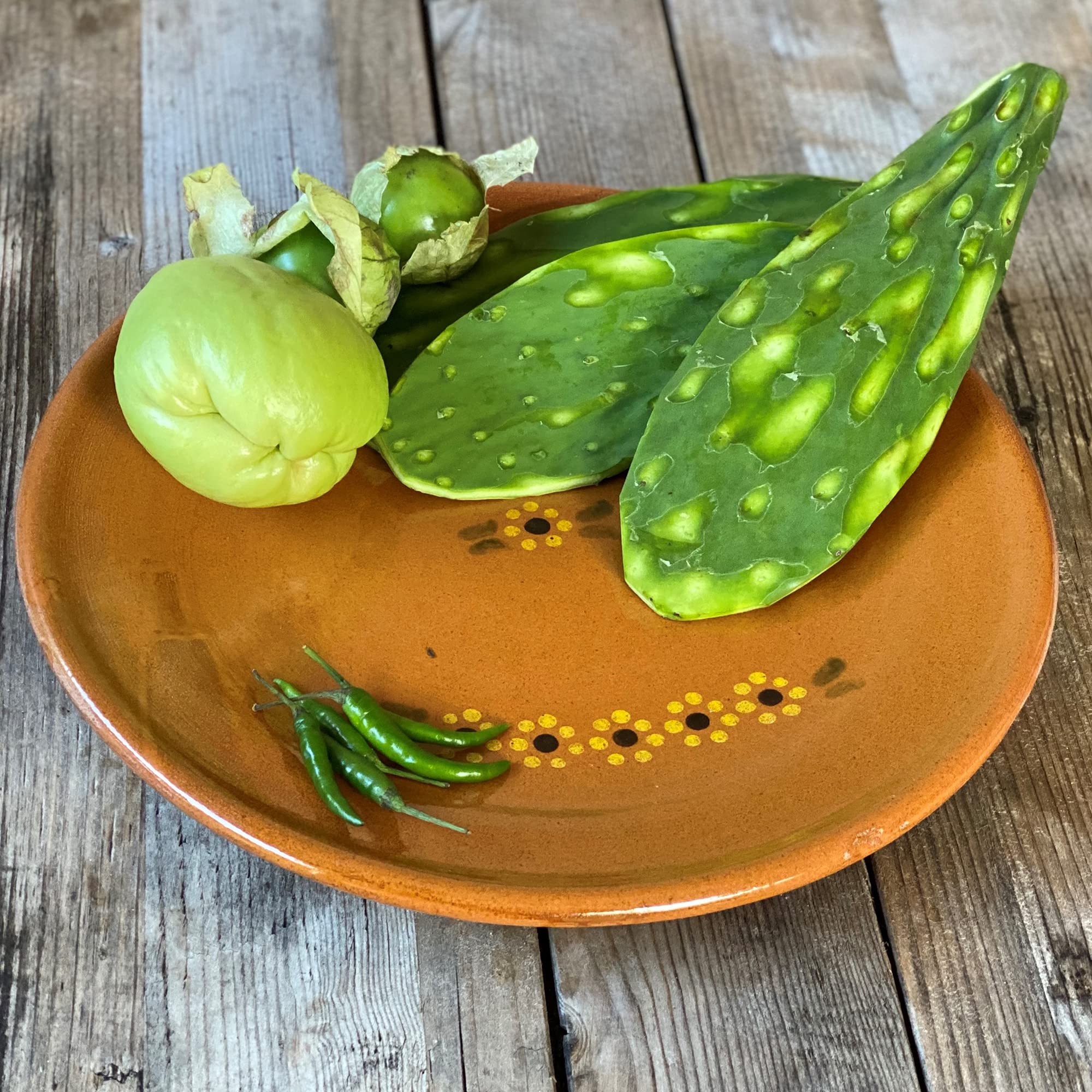 Ancient Cookware, Mexican Extra Large Clay Plate, 13.5 Inches