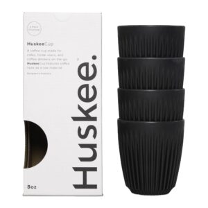 huskee - huskeecup (4-pack) (charcoal, 8oz)