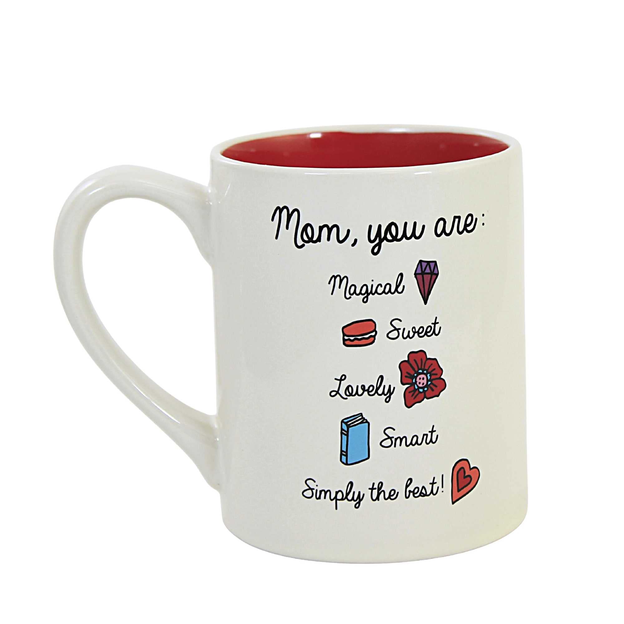 Enesco Simply Mud Mom Mug, 4.13 Inch, Multicolor, 14 oz