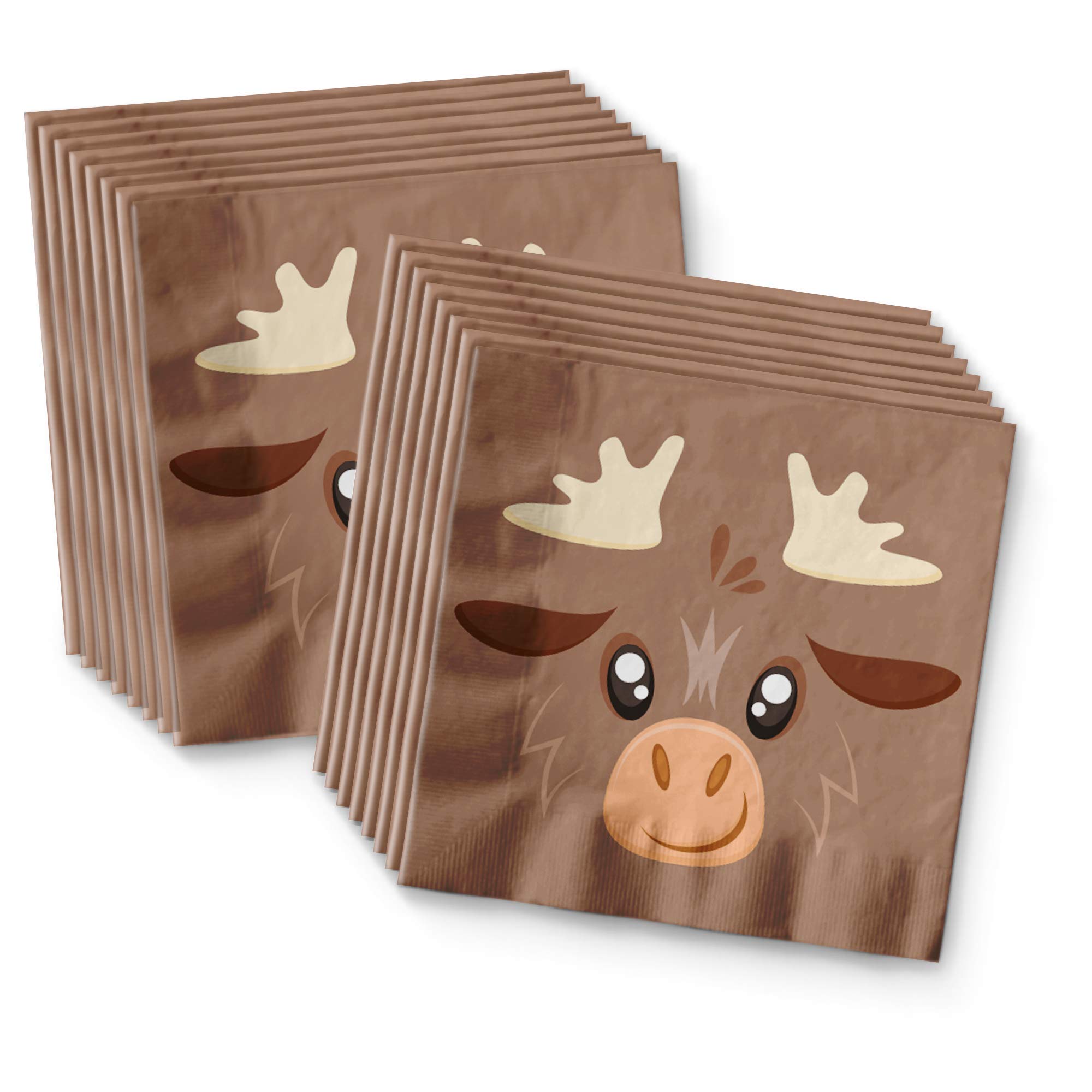 Moose Birthday Party Supplies Set Plates Napkins Cups Tableware Kit for 16