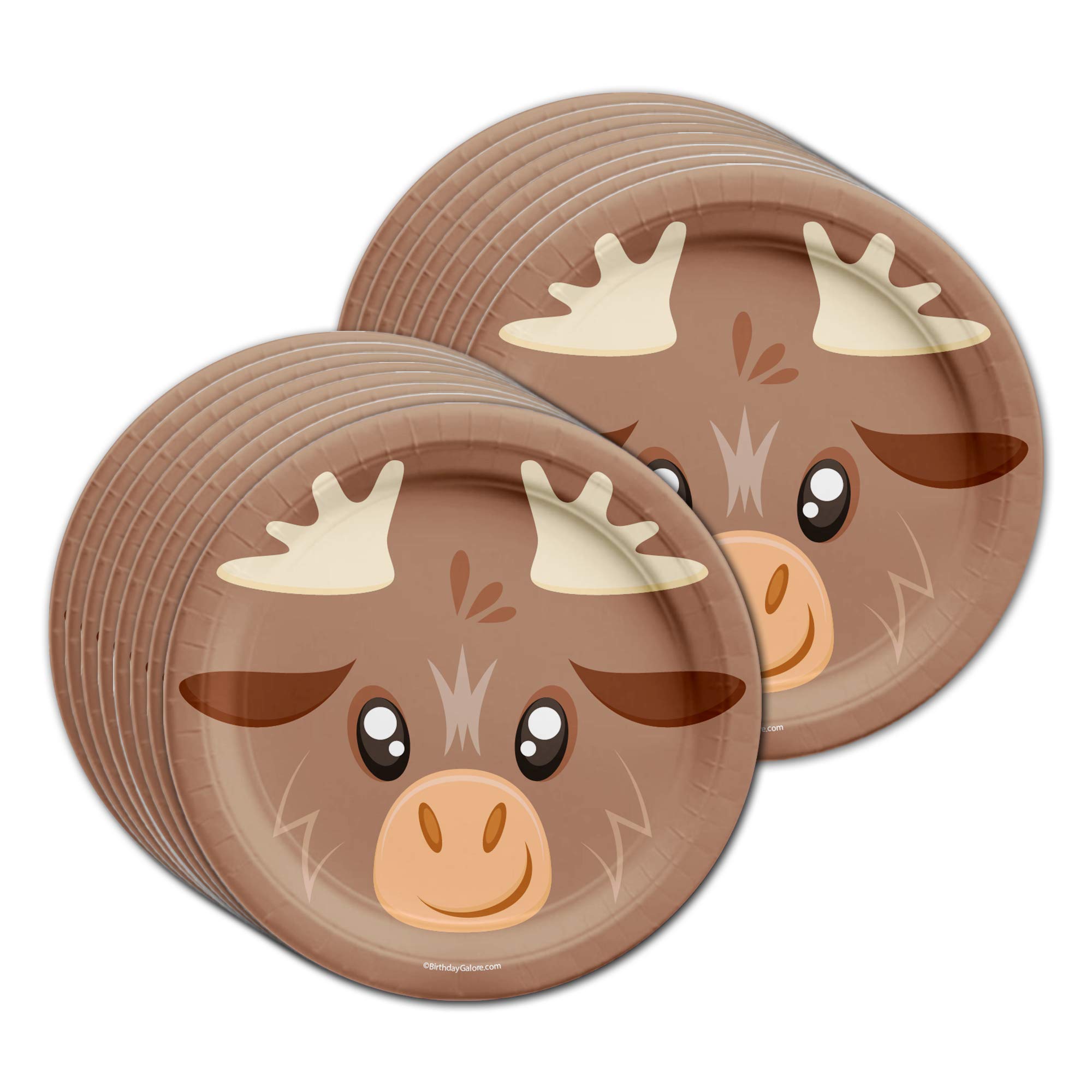 Moose Birthday Party Supplies Set Plates Napkins Cups Tableware Kit for 16