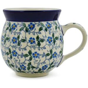 polish pottery 11 oz bubble mug made by ceramika artystyczna (summer wind theme) + certificate of authenticity