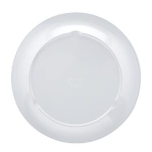 AmazonCommercial Melamine Plate, 6 Piece Set, 10.5 Inch, White