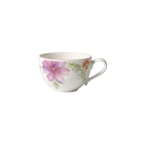 villeroy & boch mariefleur basic tea cup, 8.5 oz, white/multicolored