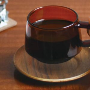 Kinto 21742 SEPIA Coffee Cup & Saucer, 9.1 fl oz (270 ml), Amber