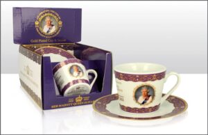 elgate queen elizabeth ii commemorative cup & saucer set