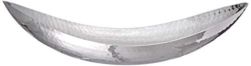 Elegance Hammered 14-1/2 by 8-Inch Stainless Steel Oval Fruit Bowl