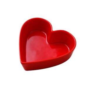 Sizikato Cute Heart Shaped Ceramic Bowl Salad Bowl Dessert Bowl Snack Bowl.