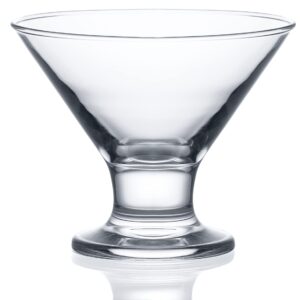 Red Co. 5.5 Oz Clear Glass Mini Martini Footed Dessert Bowl Set of 6, Ice Cream & Frozen Yogurt Cups