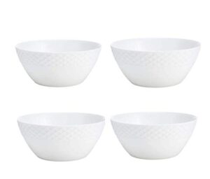 mikasa trellis white fruit bowl (set of four)