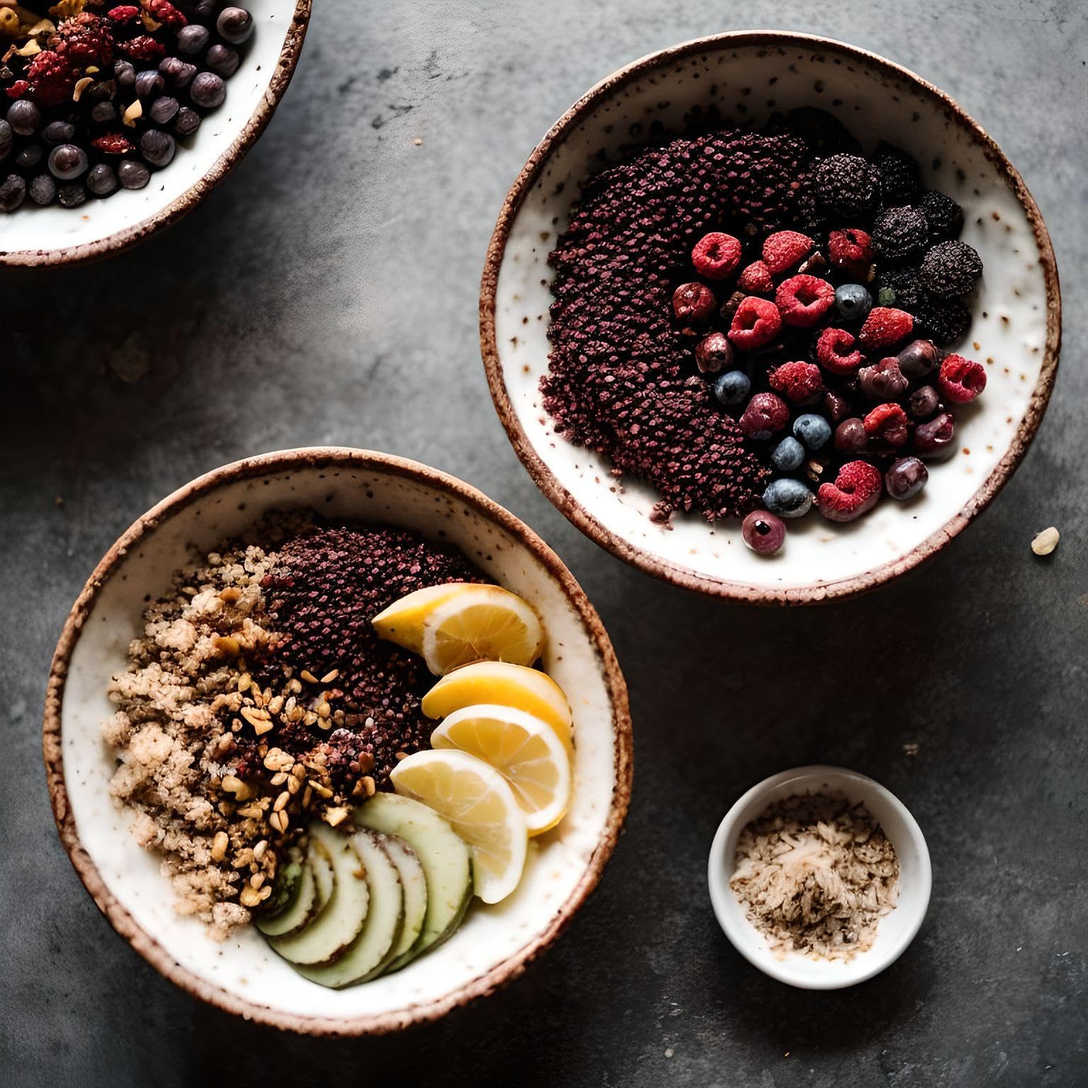 N&Nz Coconut Acai Bowls with Wooden Spoon - Set of 2-100% Natural Vegan Friendly- For Serving Salads or Smoothies - Eco Friendly,Handmade Acai Wooden Bowl Made from Coconut Shells(Polished)