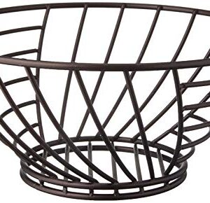 Spectrum Diversified Wright Small Steel Wire Produce Basket, Fruit Basket & Vegetable Holder, Modern Kitchen Countertop Food Storage Bowl, Bronze