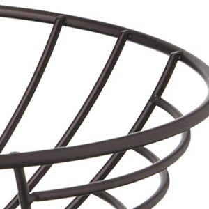 Spectrum Diversified Wright Small Steel Wire Produce Basket, Fruit Basket & Vegetable Holder, Modern Kitchen Countertop Food Storage Bowl, Bronze