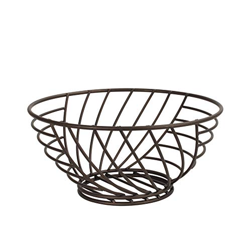 Spectrum Diversified Wright Small Steel Wire Produce Basket, Fruit Basket & Vegetable Holder, Modern Kitchen Countertop Food Storage Bowl, Bronze