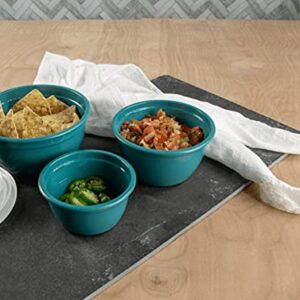 Wisconic 6-Piece Prep Bowl Set - Premium Plastic, Durable Kitchenware, Dishwasher Safe - Made in the USA - Light Teal